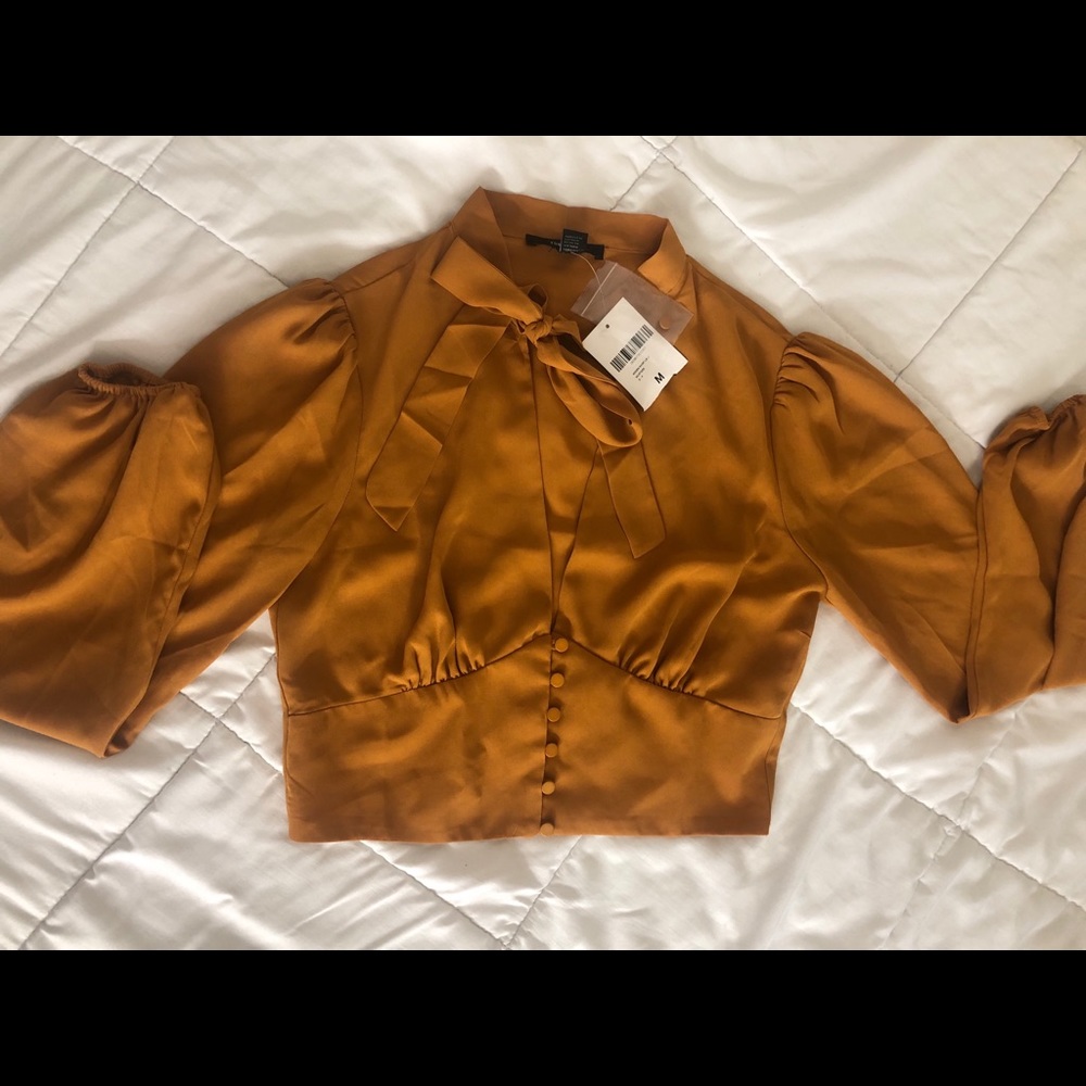 Forever 21 mustard blouse